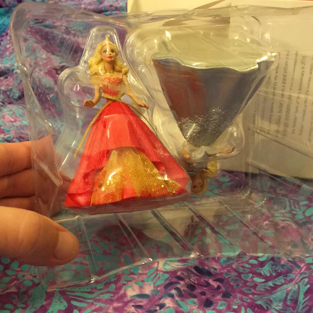 Hallmark Keepsake 2015 Celebration Barbie Ornament Set